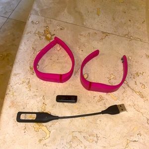 2 fit bit bands, the actual bit and charger!